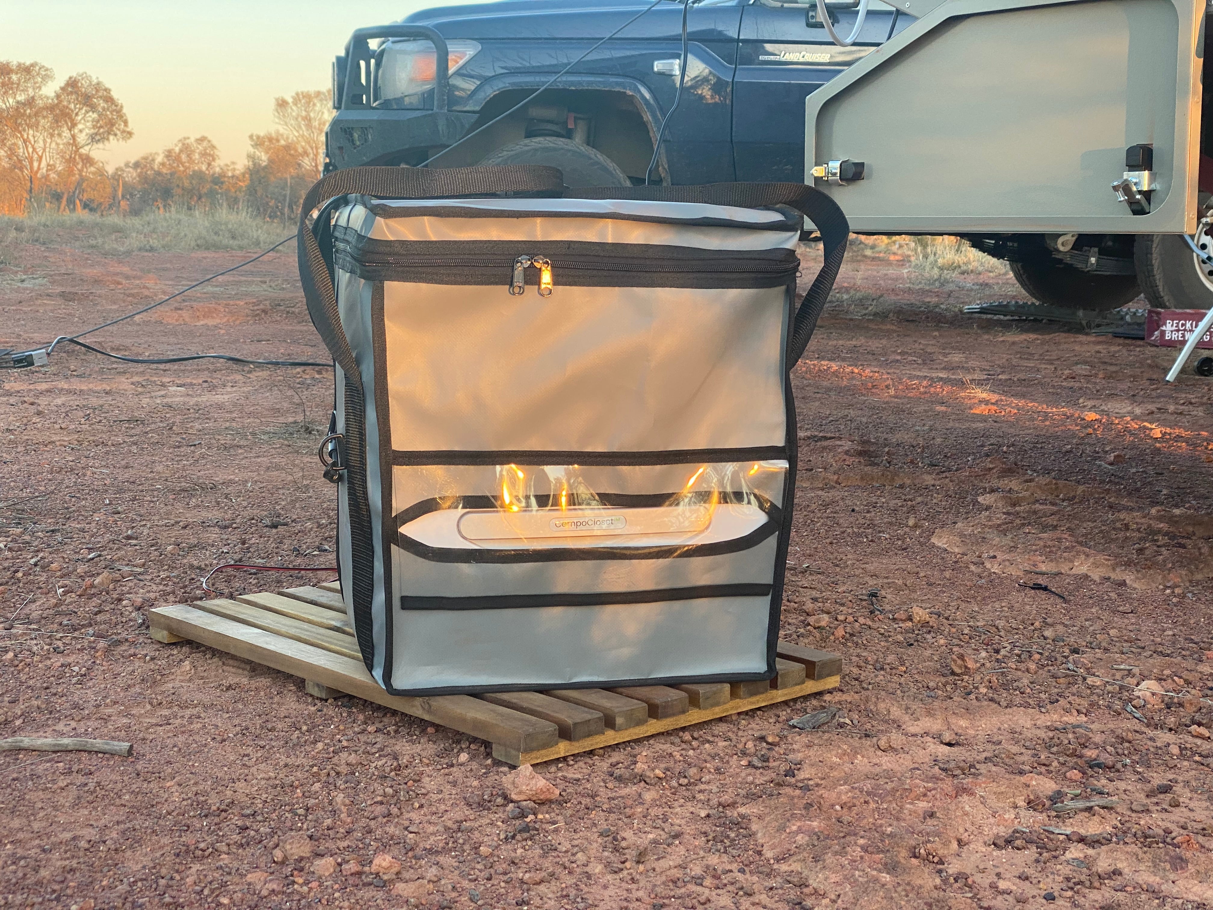 Travel bag from Compo Closet Australia with sturdy handles and spacious main compartment, perfect for travel and storage.