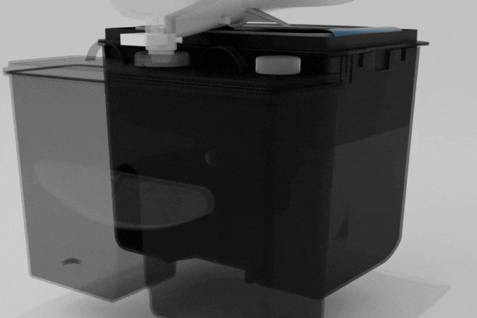 Heat-sealed S1 Dry Flush portable toilet by Compo Closet Australia, compact and hygienic urination device for outdoor use.
