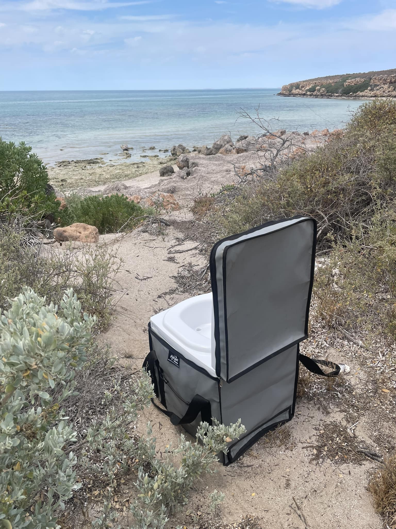 Portable Cuddy Composting Toilet by Compo Closet Australia, designed for caravan and off-grid living, shown in all-white compact design.