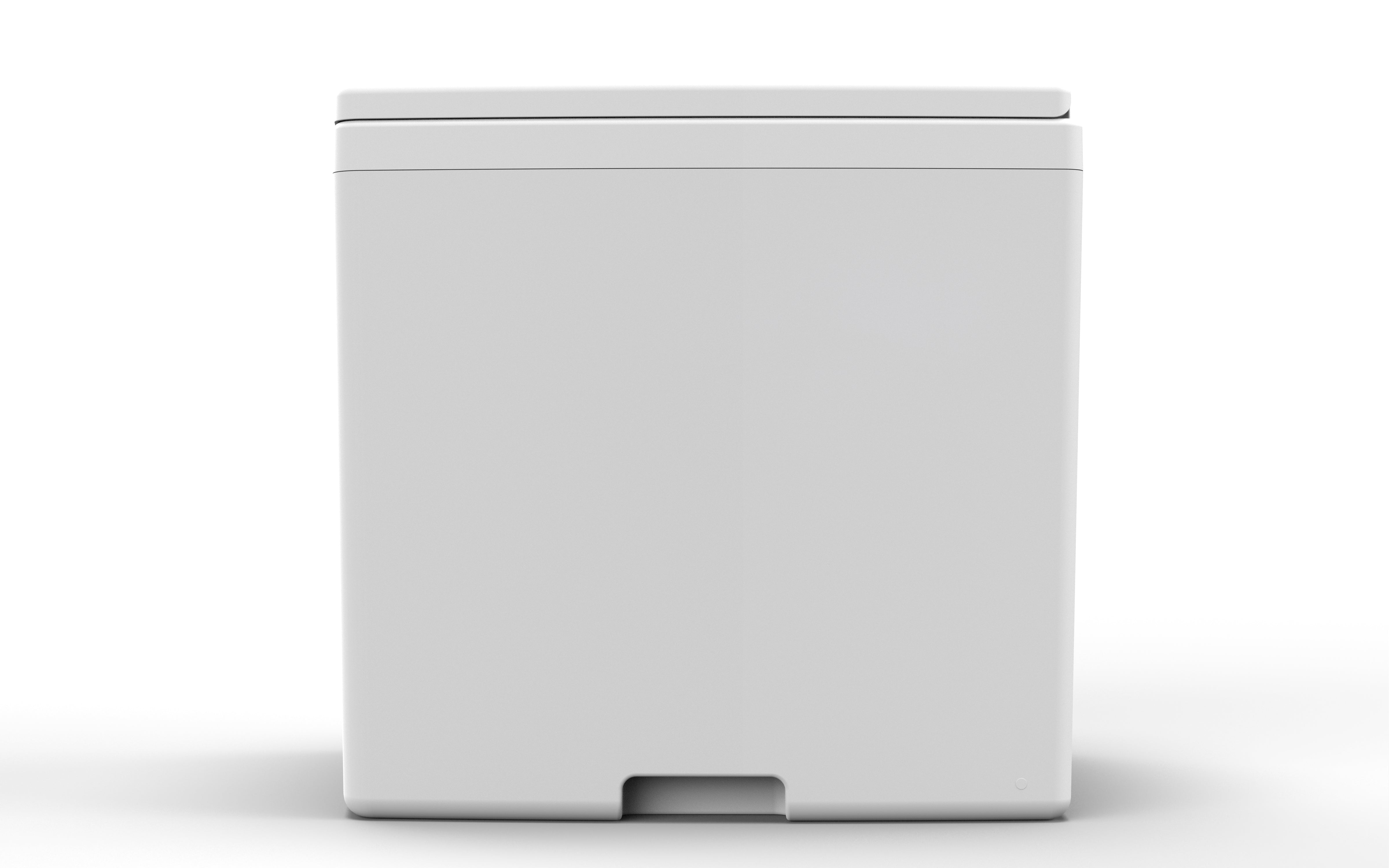 Cuddy Composting Toilet by Compo Closet Australia, portable toilet design ideal for caravan and off-grid living, side view.